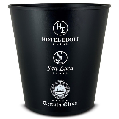 cestino hotel personalizzabile nero