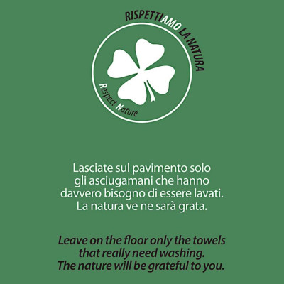 cartellino ecologia asciugamani hotel