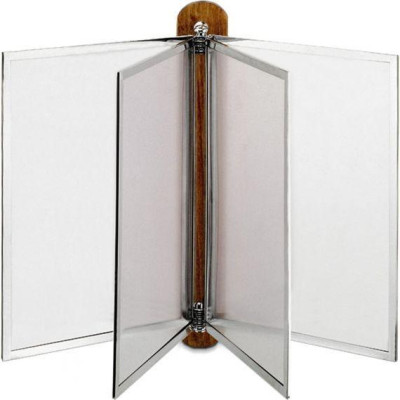 CARRELLO GUERIDON   legno e acciaio cromato