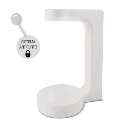 supporto murale bianco antifurto per dispenser 500 ml