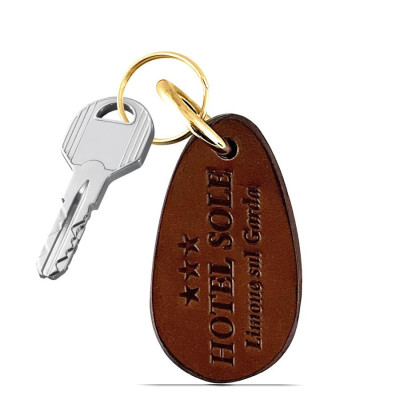 personalizzazione portachiavi cuoio hotel
