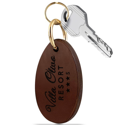 portachiavi cuoio personalizzato laser