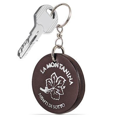 portachiavi hotel cuoio argento a caldo