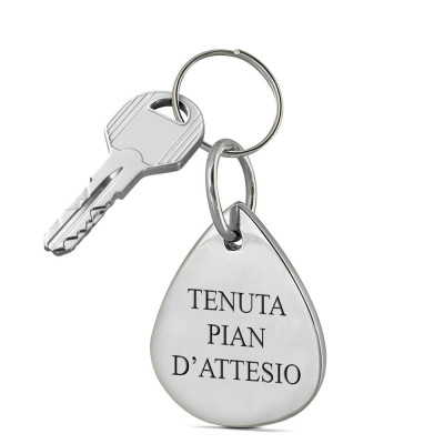 portachiavi goccia piatta personalizzabile
