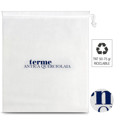 SACCO CON LACCIO   40x50 cm bianco personalizzabile