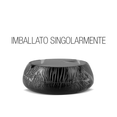 POSACENERE ALLUMINIO   bombato neutro nero