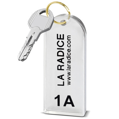 portachiavi plexiglas hotel personalizzabile