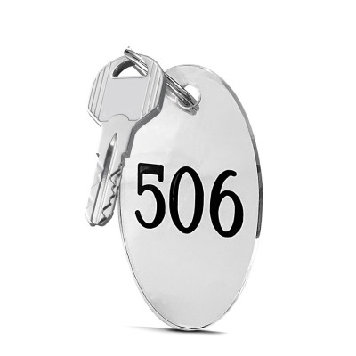 portachiavi ovale inciso