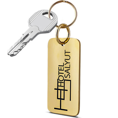 portachiavi ottone dorato personalizzato