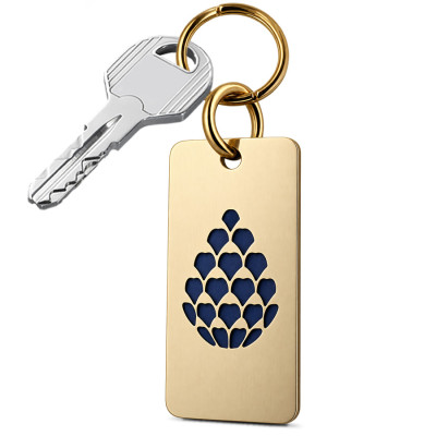 portachiavi ottone dorato personalizzabile per hotel