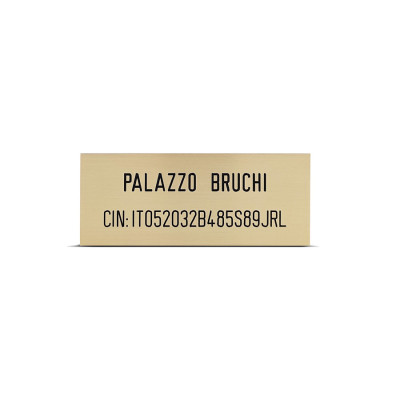 targa cin hotel personalizzato