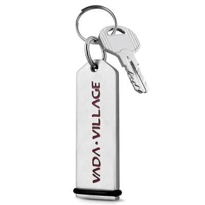 portachiavi alluminio cromato personalizzato