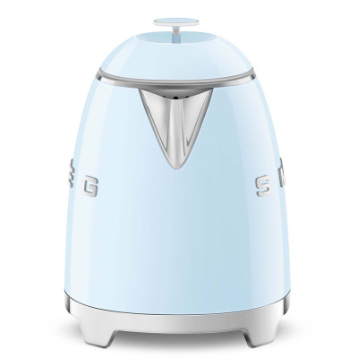 mini bollitore azzurro lucido frontale