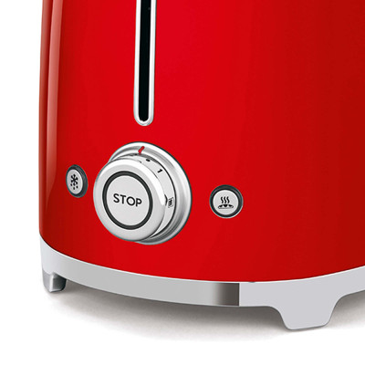 tostapane 4x2 rosso lucido manopola