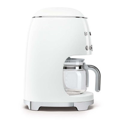 macchina caffe con filtro caraffa bianco lucido laterale