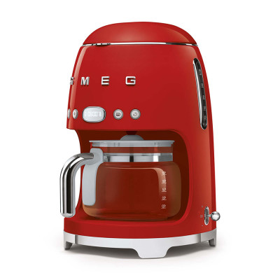 macchina caffe con filtro caraffa rosso lucido