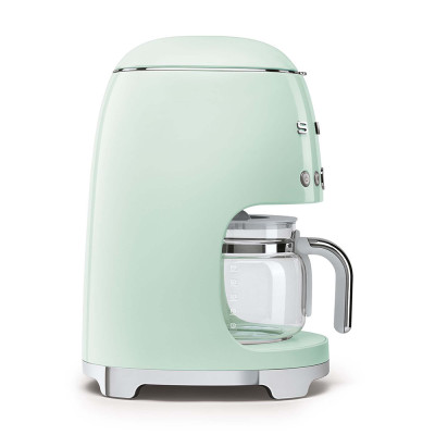 macchina caffe con filtro caraffa verde lucido laterale