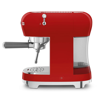 macchina caffe espresso manuale rosso lucido laterale