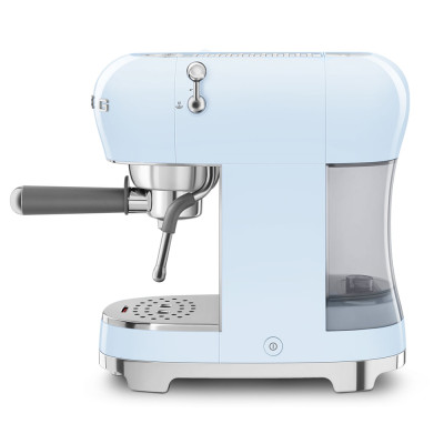 macchina caffe espresso manuale azzurro lucido laterale