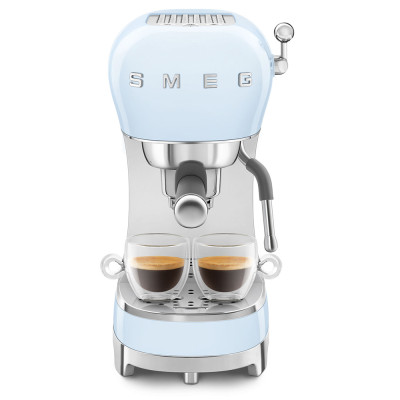 macchina caffe espresso manuale azzurro lucido uso