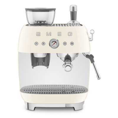 macchina caffe con macinacaffe panna lucido frontale