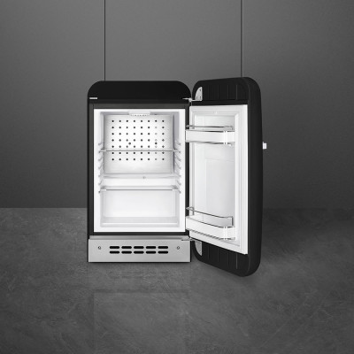 mini frigo nero lucido aperto