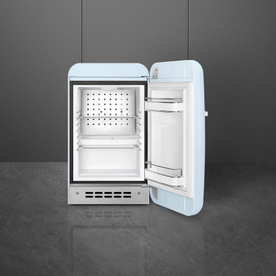 mini frigo blu lucido aperto