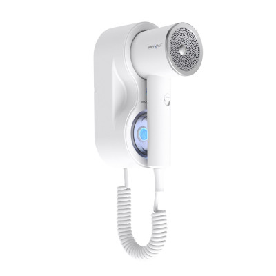 asciugacapelli hotel support murale led acceso