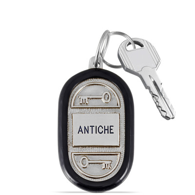 portachiavi ottone cromato personalizzabile a medaglione