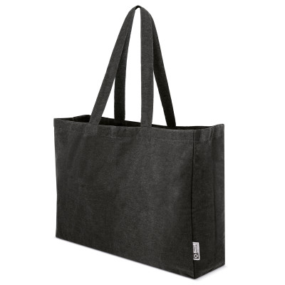borsa da mare cotone nera personalizzata