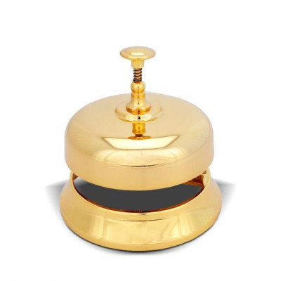 CAMPANELLO DA BANCO   ottone dorato