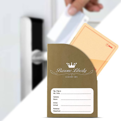 PORTASCHEDA  HOTEL   in cartoncino personalizzabile