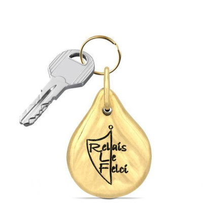 PORTACHIAVI OTTONE   a goccia personalizzabile
