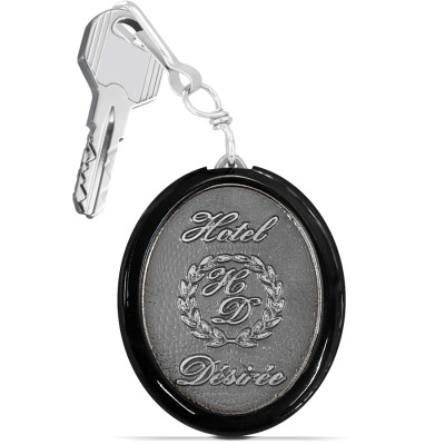 portachiavi medaglioni elegante cromato