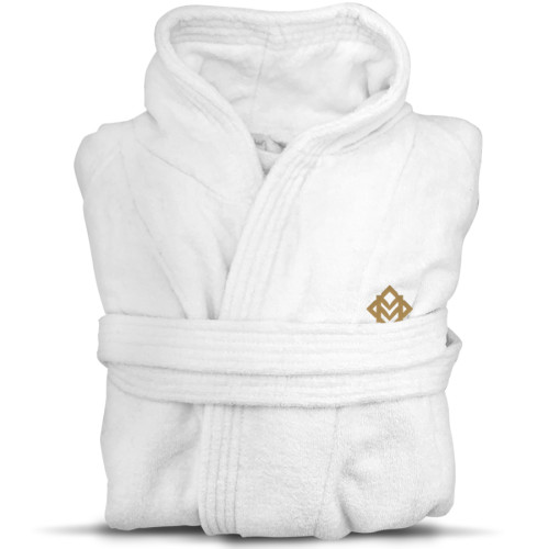 accappatoio hotel spa velour bianco personalizzato