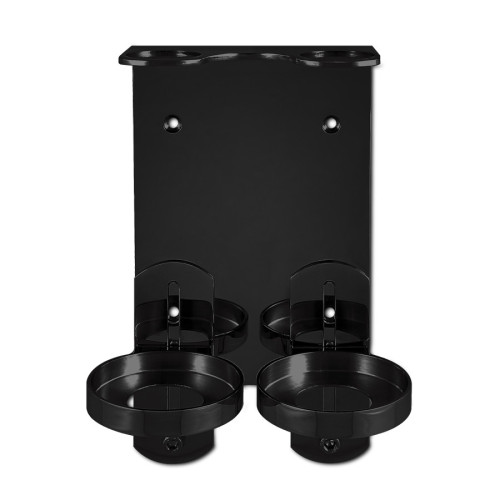 supporto acciaio nero doppio dispenser hotel