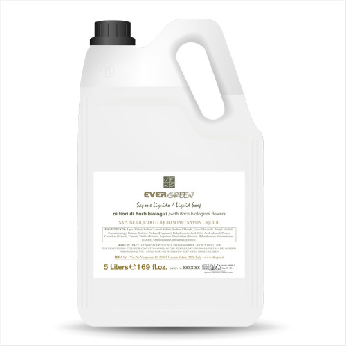 Sapone liquido ai fiori di bach evergreen tanica refil