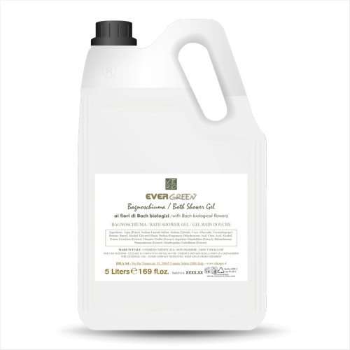 Bagnoschiuma ai fiori di bach evergreen tanica refil
