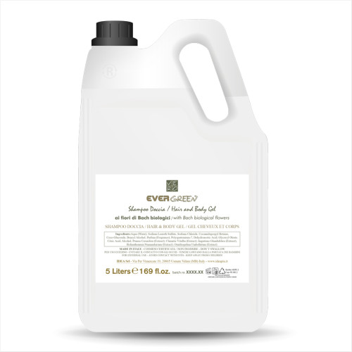 Shampoo doccia ai fiori di bach evergreen tanica refil