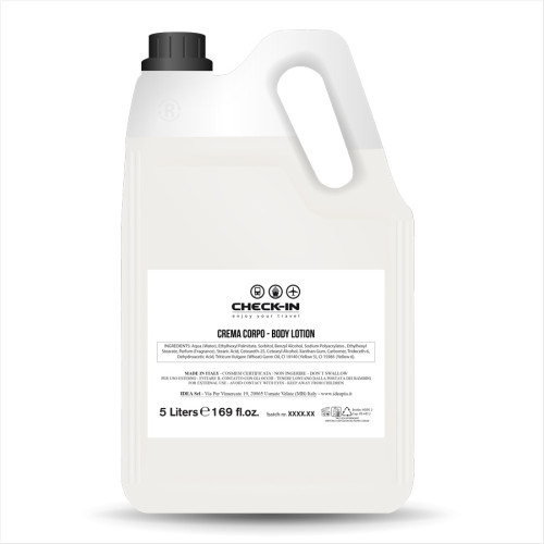 Crema corpo tanica hotel check-in refill