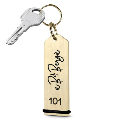 portachiavi ottone personalizzato con gommino antiurto