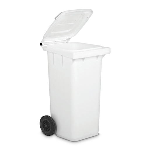 pattumiera differenziata con ruote bianco plastica riciclata