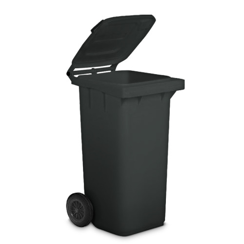 pattumiera differenziata con ruote grigio plastica riciclata