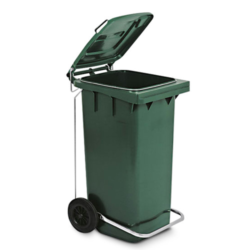 pattumiera differenziata con ruote pedale plastica riciclata