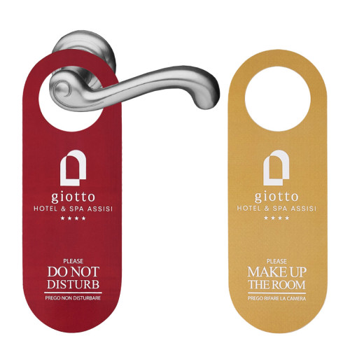 cartellino maniglia personalizzabile ovale senza taglio hotel