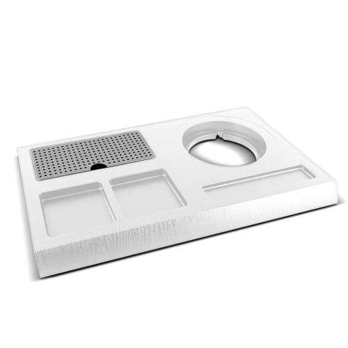 vassoio kit hotel colazione camera bianco