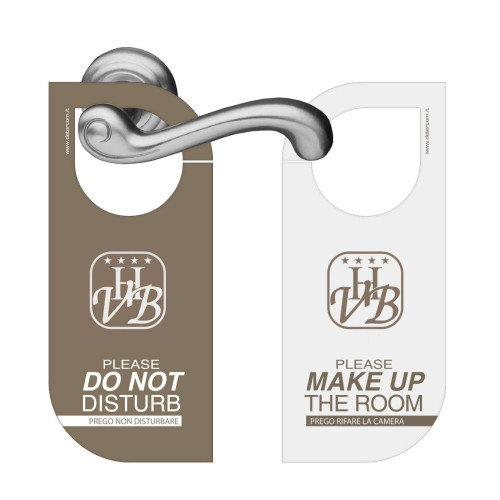 cartellino maniglia personalizzabile hotel