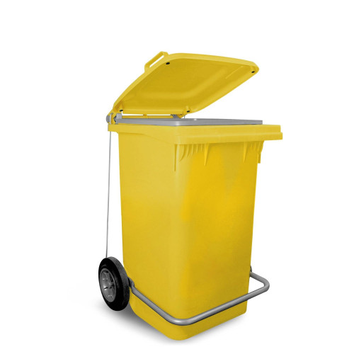 pattumiera 80 lt   plastica gialla