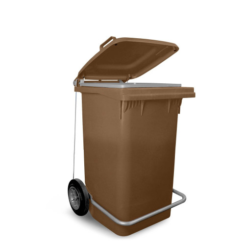 pattumiera 80 lt   plastica marrone