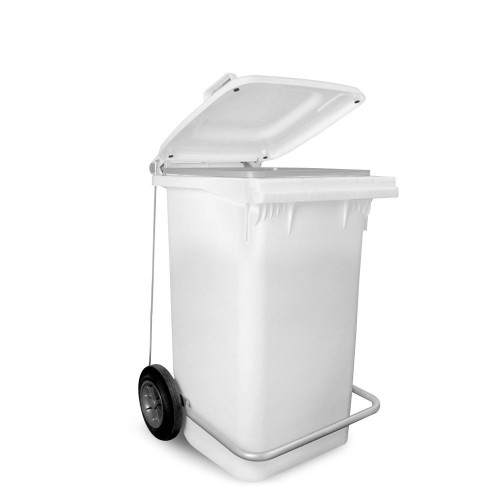pattumiera 80 lt   plastica bianca